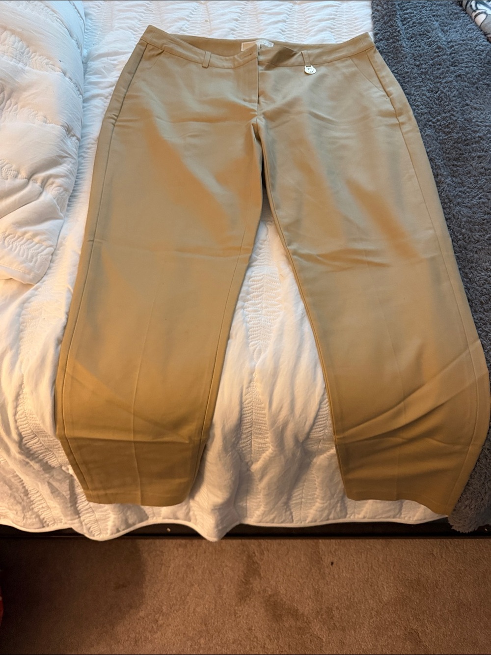 Michael Kors Cropped Ankle Pants in Tan